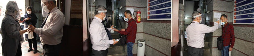 اقدامات پیشگیری از کرونا در مرکز چشم پزشکی سلامت غرب تهران